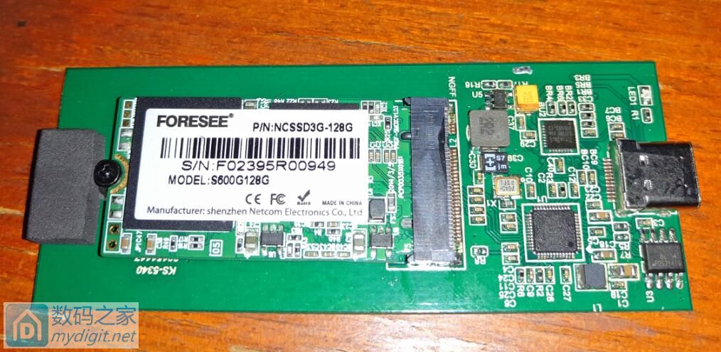 ASM1153E方案 M.2转TYPE-C硬盘盒拆机+测试 ASM1153E方案 M.2转TYPE-C硬盘盒拆机+测试