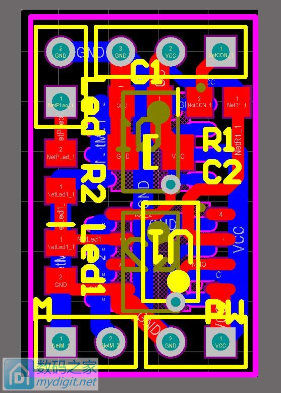 第一次尝试做热转印PCB,还算成功。 第一次尝试做热转印PCB,还算成功。