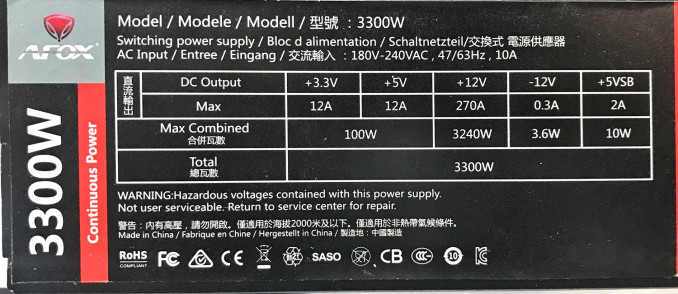有人欢喜有人愁~ 富士康牵手全汉推低价“矿工”电源Afox 3300/QD3050 有人欢喜有人愁~ 富士康牵手全汉推低价“矿工”电源Afox 3300/QD3050