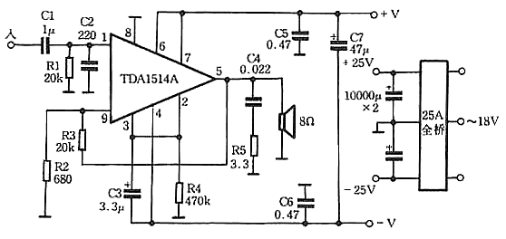 tda1514制作的高保真功放电路